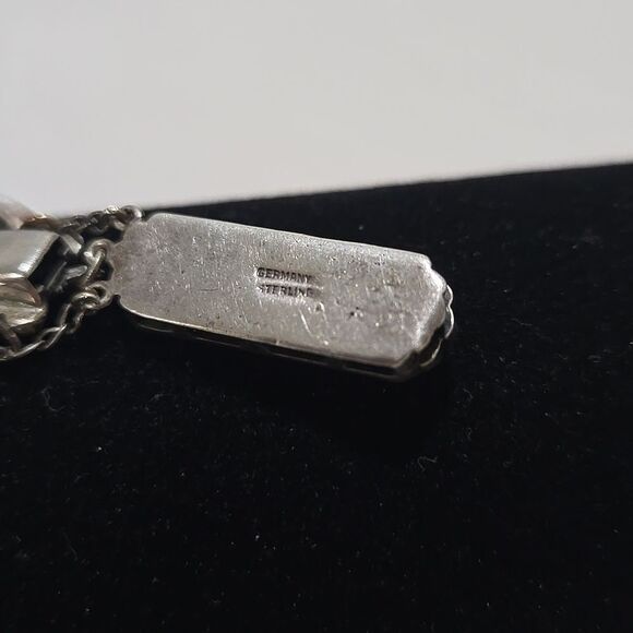 Art Deco Sterling Silver German Bracelet With Matching Earrings - Picture 5 of 13